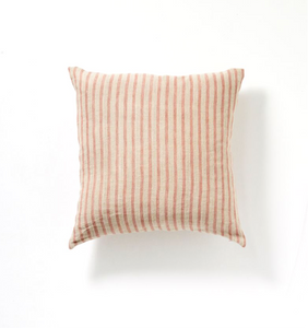 CHRISTOPHE LINEN CUSHION | BLUSH STRIPE | 50x50