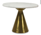 Pedestal Marble Iron Dining Table