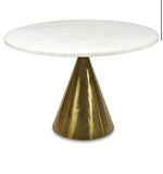 Pedestal Marble Iron Dining Table